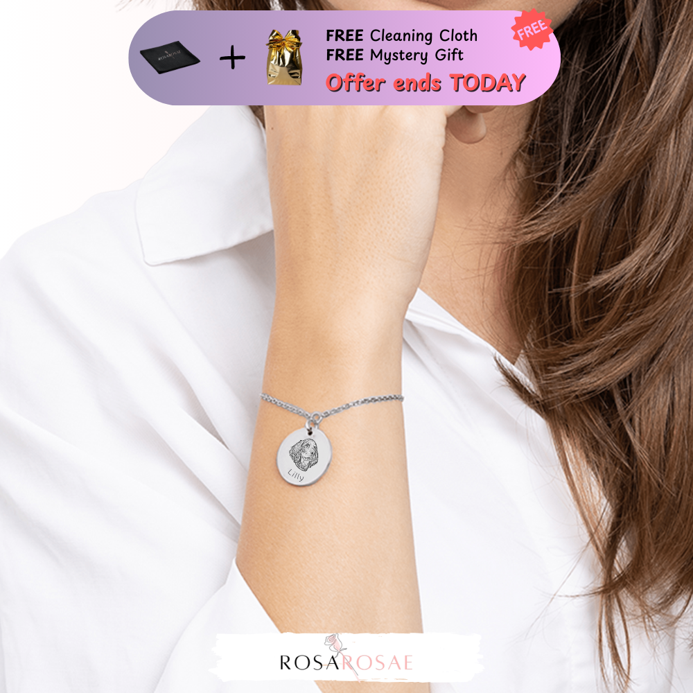 Personalized Pet Coin Bracelet - Unique Keepsake for Pet Parents