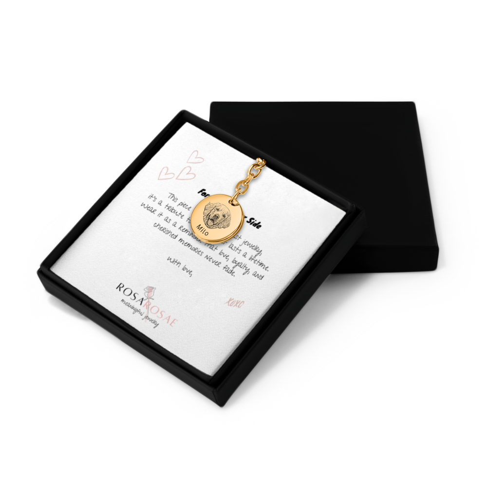 Pet Portrait Coin Keychain