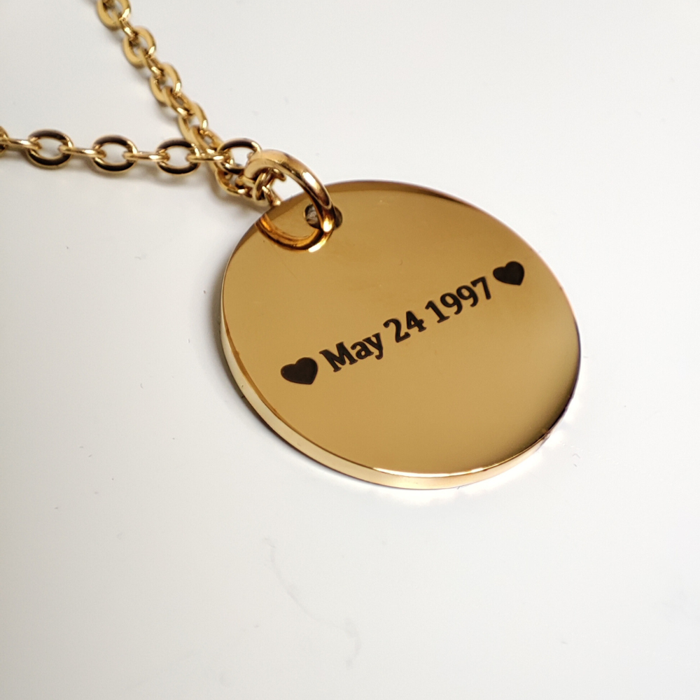Birthflower Coin Necklace