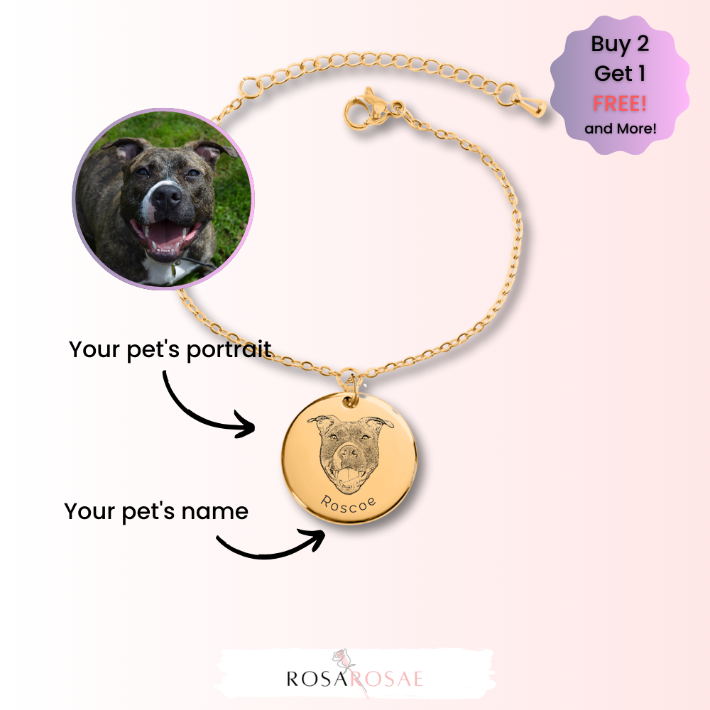 Personalized Pet Coin Bracelet - Unique Keepsake for Pet Parents