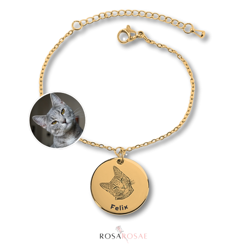 Pet Portrait Coin Bracelet - Unique Keepsake for Pet Parents