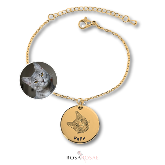 Pet Portrait Coin Bracelet - Unique Keepsake for Pet Parents