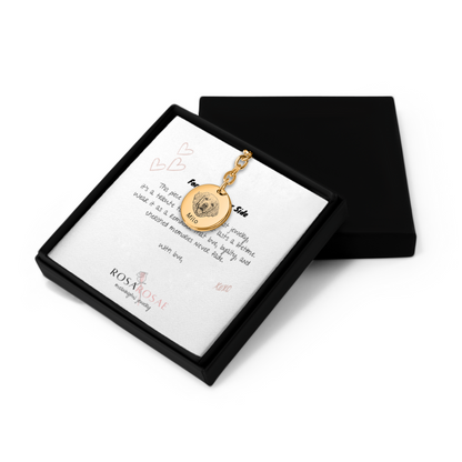 Pet Portrait Coin Keychain
