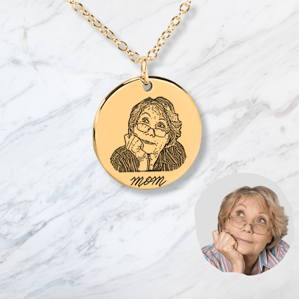 Portrait Coin Necklace with Fine Chain